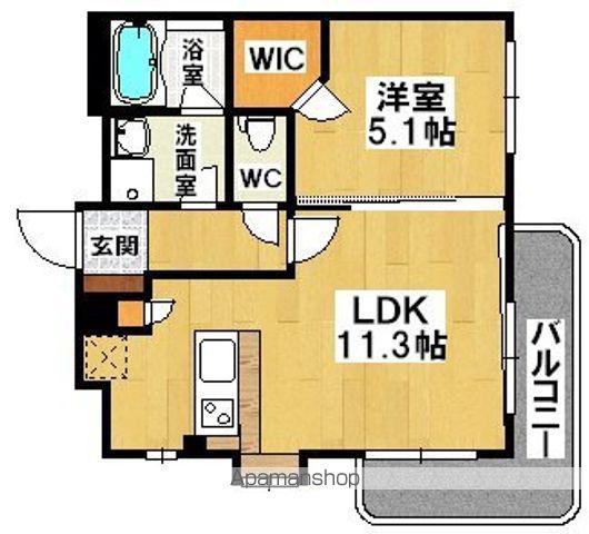 RIVIERE(1LDK/4階)の間取り写真