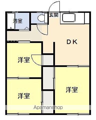 レーヴコート(3DK/2階)の間取り写真
