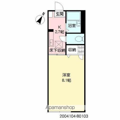 サンハイム26(1K/1階)の間取り写真