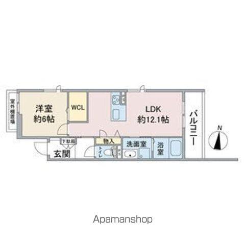 E-SMILE 榎(1LDK/2階)の間取り写真