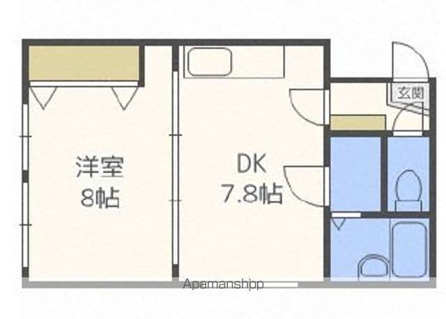 GOODS Ⅰ(1DK/2階)の間取り写真
