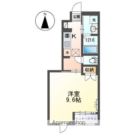 ムスカリ(1K/1階)の間取り写真