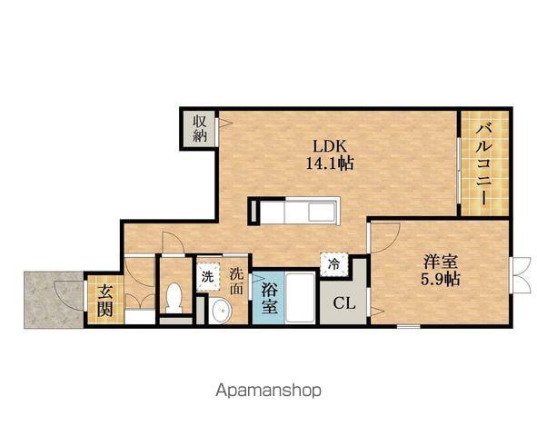アルタイル(1LDK/1階)の間取り写真