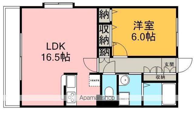 プラザ金内山A(1LDK/2階)の間取り写真