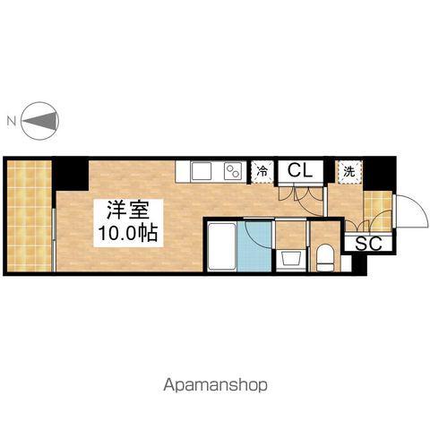 ザ・パークハビオ名古屋松原(ワンルーム/4階)の間取り写真