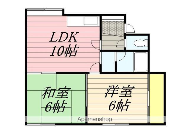 コーポピウⅡ(2LDK/2階)の間取り写真