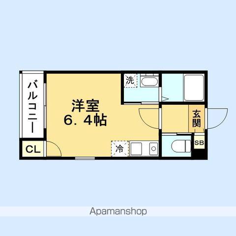 ライフ荒江(ワンルーム/2階)の間取り写真