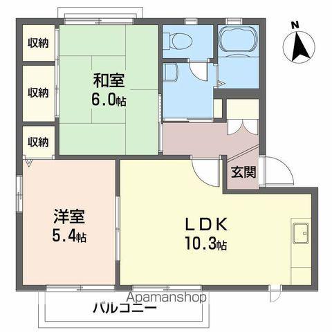 シャーメゾンST・大生院 C棟(2LDK/2階)の間取り写真