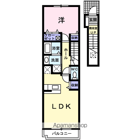 ベルデーアⅠ(1LDK/2階)の間取り写真