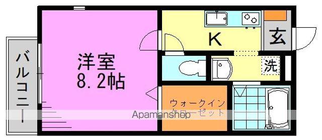 ラ・シェーナ(1K/2階)の間取り写真