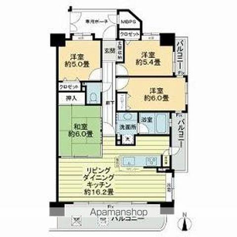 ライオンズマンション岐阜シティ(4LDK/6階)の間取り写真