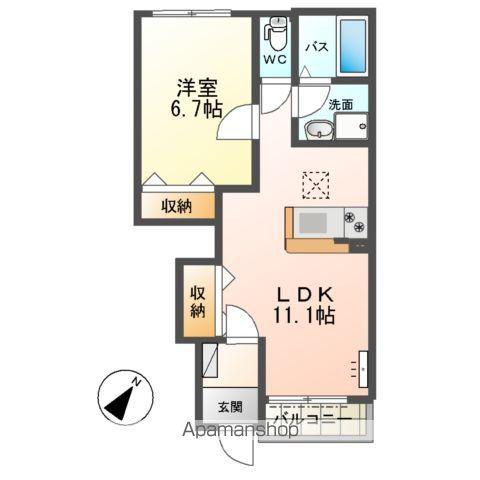 フレシール(1LDK/1階)の間取り写真