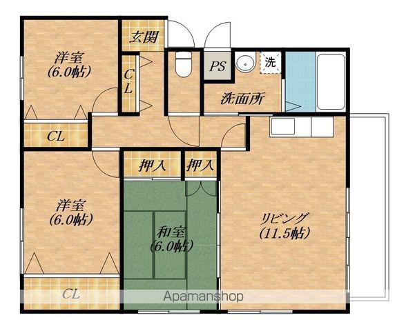 アステール三雲(3LDK/2階)の間取り写真
