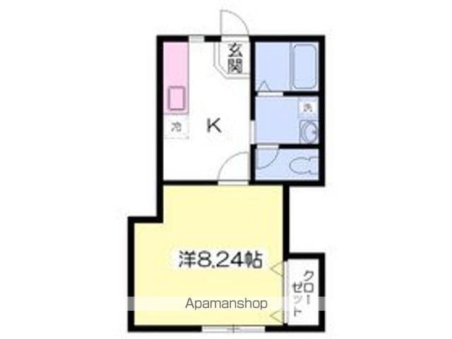 ブランドール高峯弐号館(1K/1階)の間取り写真