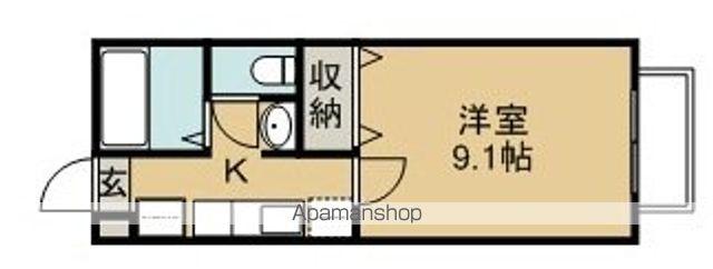 クレールエイワⅢ(1K/2階)の間取り写真