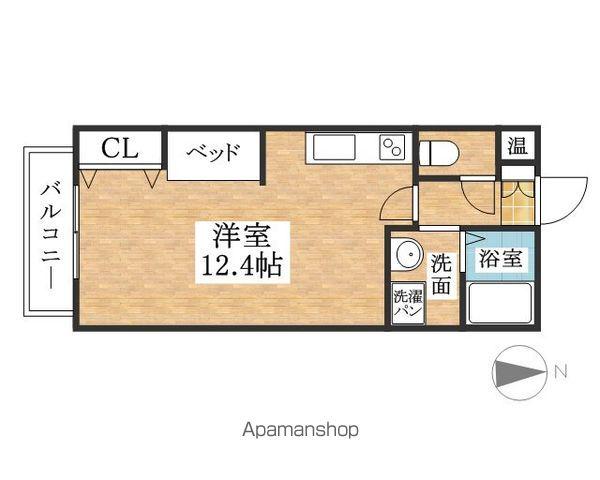 サン・FRIENDS北外山(ワンルーム/3階)の間取り写真