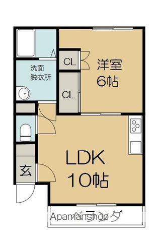 セレクトハイツ(1LDK/2階)の間取り写真