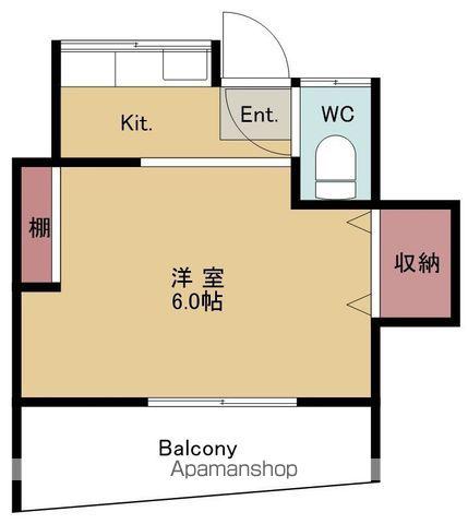 福神荘(1K/2階)の間取り写真