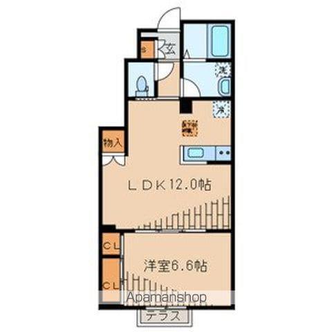 エルカーサHDK(1LDK/1階)の間取り写真