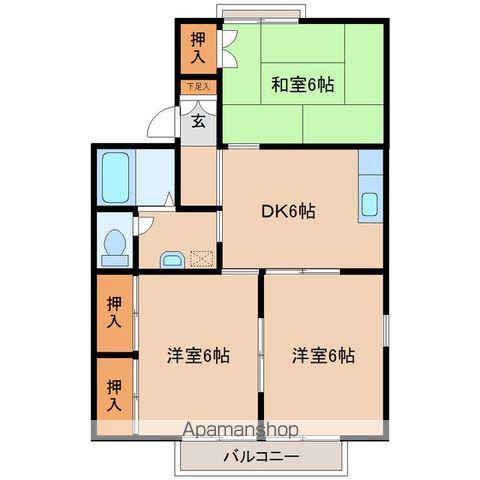 エヤナ蔵Ⅰ(3DK/1階)の間取り写真