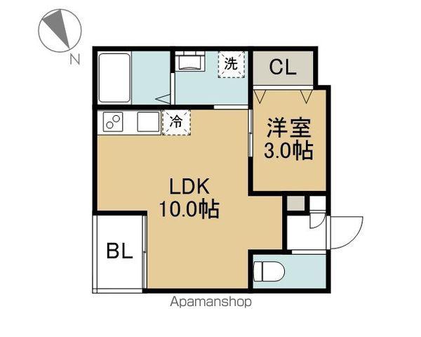 WARREN KOYO Ⅰ(1LDK/3階)の間取り写真