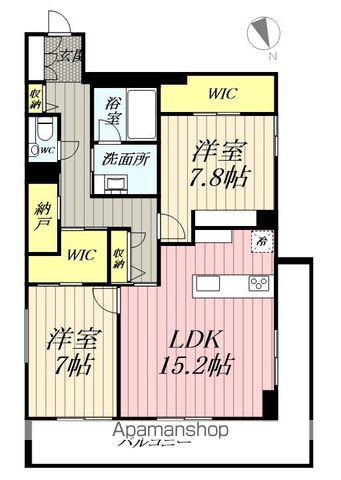 アルコバレーノ(2LDK/3階)の間取り写真