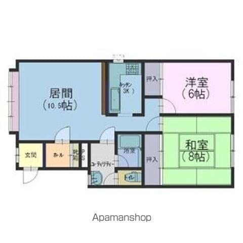 プレミス稲積Ⅱ(2LDK/2階)の間取り写真