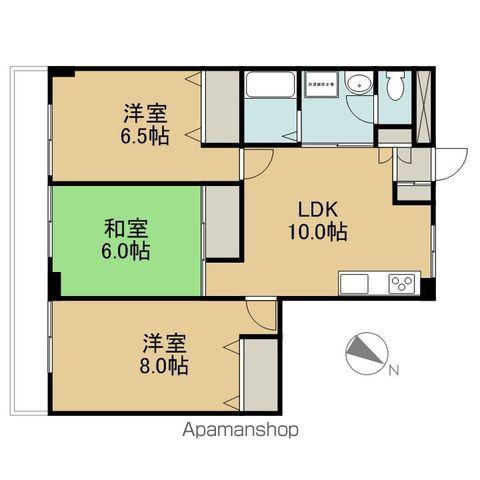 サンリバティ(3LDK/3階)の間取り写真