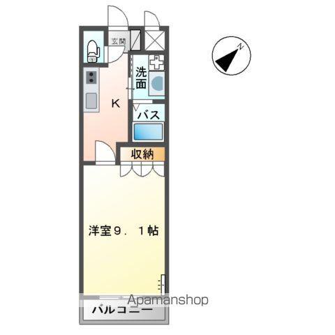 ボア・ソルテ(1K/2階)の間取り写真