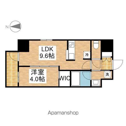 ブランシエスタ金山北(1LDK/6階)の間取り写真
