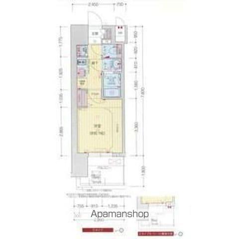 プレサンス大須観音フィエスタ(1K/7階)の間取り写真