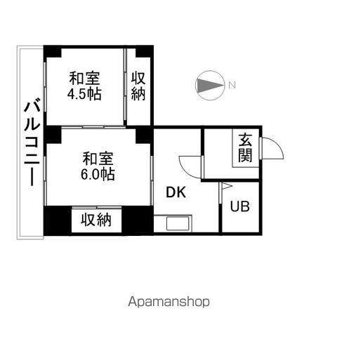戸田マンション(2DK/3階)の間取り写真