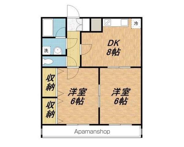 マックスコーポ松井(2DK/4階)の間取り写真