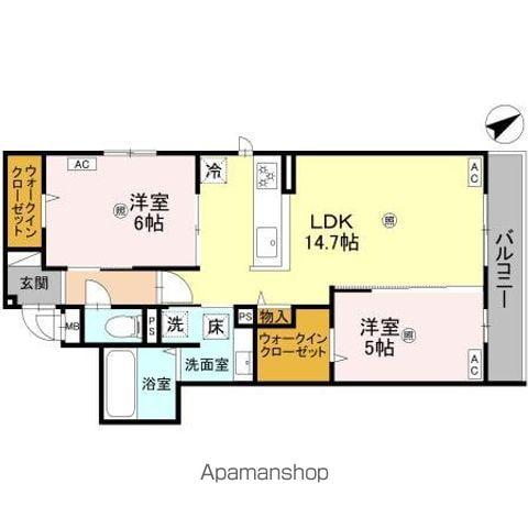 RETREAT 25(2LDK/1階)の間取り写真