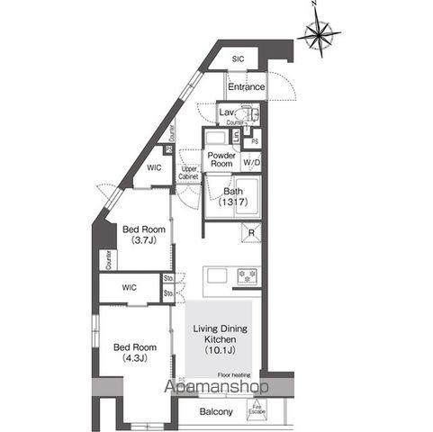 コンフォリア・リヴ西葛西(2LDK/4階)の間取り写真