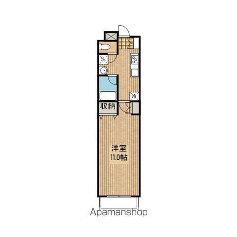 マンションK・3(1K/2階)の間取り写真
