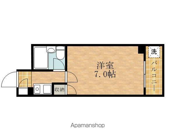 シャンブル古都(1K/3階)の間取り写真