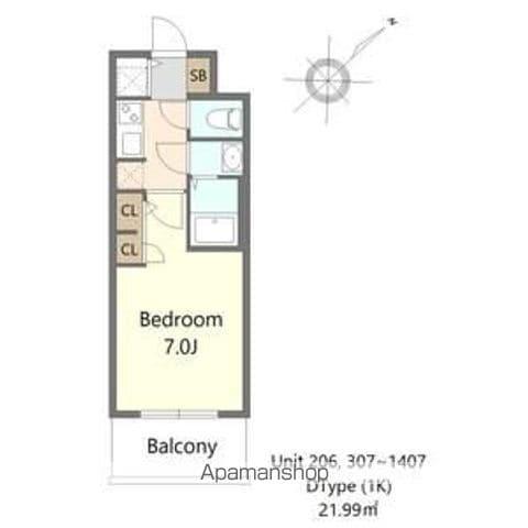 S-RESIDENCE堺ALTKLAS(1K/5階)の間取り写真