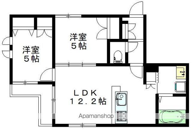 エスポワール宮前(2LDK/2階)の間取り写真