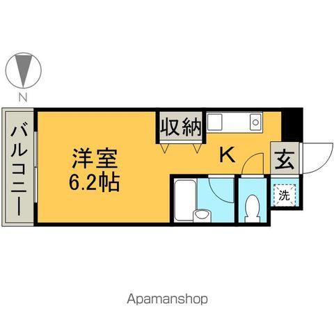 ミスターワシントンビル(1K/6階)の間取り写真