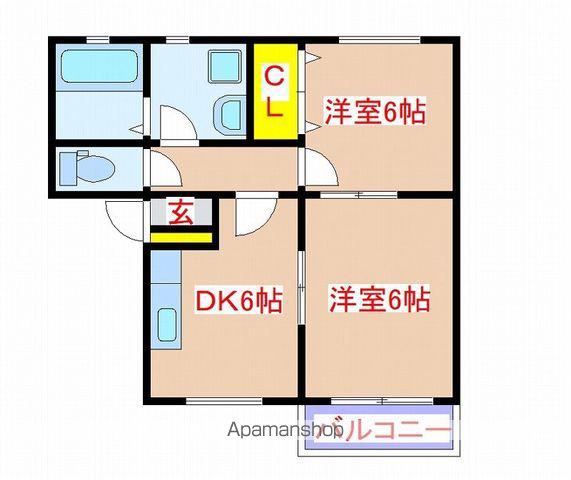メゾン昴Ⅰ(2DK/1階)の間取り写真