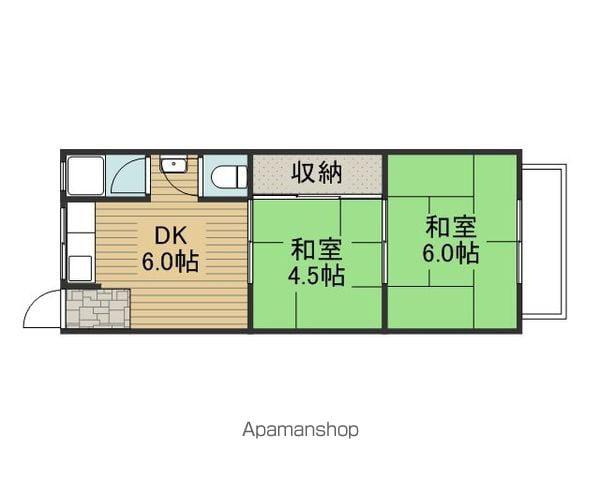 桜井マンション(2DK/3階)の間取り写真