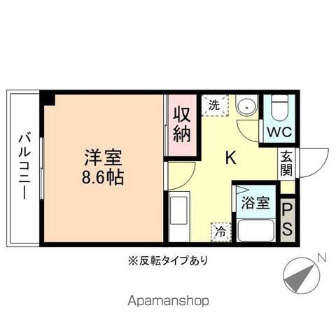 グランピエス(1K/2階)の間取り写真