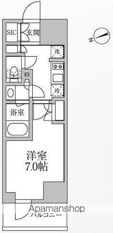 レジディア新御徒町2(1K/5階)の間取り写真