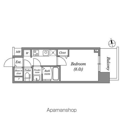 アドバンス名古屋ブランシュ(1K/4階)の間取り写真