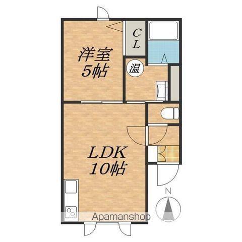 ラピスⅠ(1LDK/1階)の間取り写真