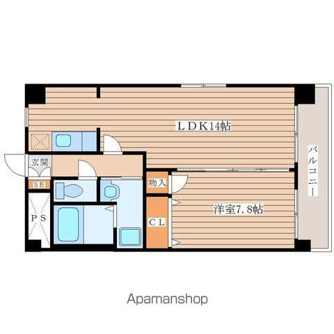 パームクレスト高森(1LDK/4階)の間取り写真