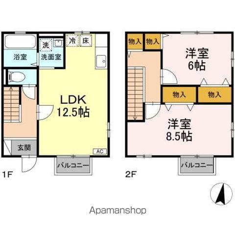 パセオ・ヒロ(2LDK/1階)の間取り写真