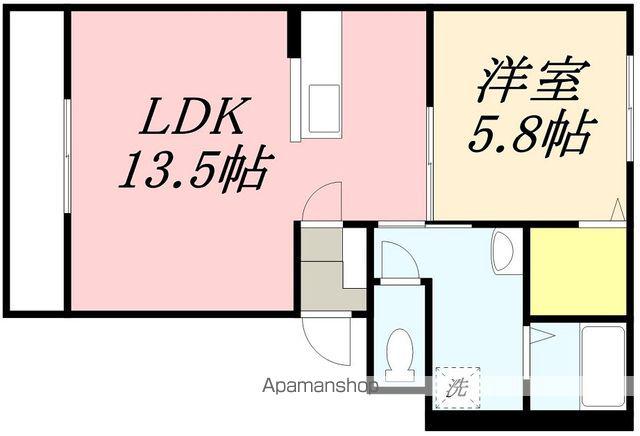 FIFTY ONE VOL.Ⅱ(1LDK/4階)の間取り写真