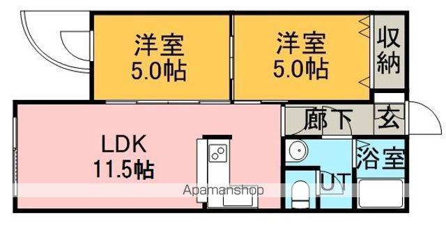 ディオステージ平岸(2LDK/4階)の間取り写真